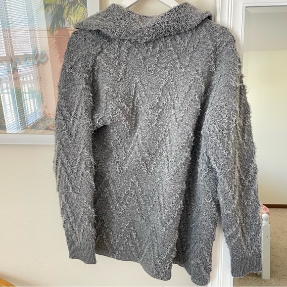 Anthropologie Shaggy Fuzzy Knit Sweater Jacket Coat Shacket - Picture 8 of 8